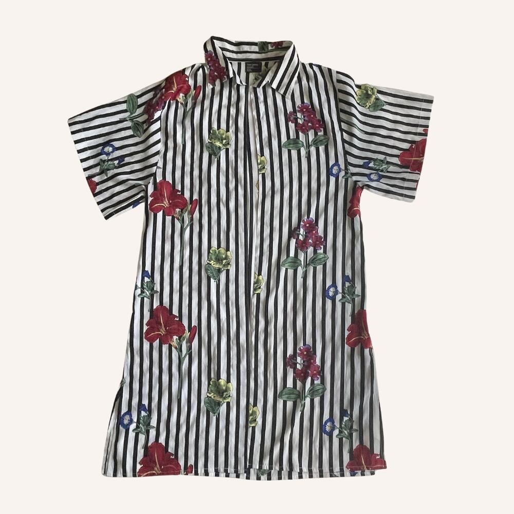 FREE PRESS Nordstrom Rack swimsuit beach cover up, one size stripes floral